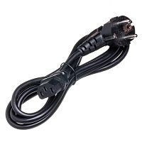 Кабель (шнур) питания 220В CEE7/7 - C13, прямой, черный, 10А, 1,8м SCZ-1