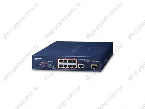 Коммутатор неуправляемый РоЕ 8 портов RJ45 10/100 Мб/с, 1 порт RJ45 10/100/1000 Мб/с, 1 порт SFP 100/1000 Мб/с Коммутатор неуправляемый РоЕ 8 портов RJ45 10/100 Мб/с, 1 порт RJ45 10/100/1000 Мб/с, 1 порт SFP 100/1000 Мб/с FGSD-1011HP
