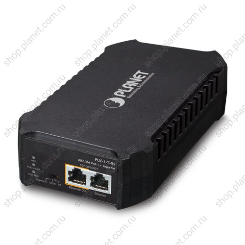 Инжектор питания PoE Ultra, однопортовый, RJ45 10/100/1000 Мб/с Инжектор питания PoE Ultra, однопортовый, RJ45 10/100/1000 Мб/с POE-175-95