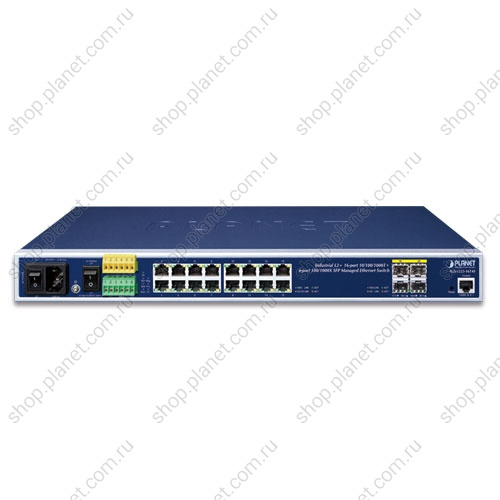Коммутатор промышленный управляемый L2+, 16 портов RJ45 10/100/1000 Мб/с, 4 порта SFP 100/1000 Мб/с фото 2 Коммутатор промышленный управляемый L2+, 16 портов RJ45 10/100/1000 Мб/с, 4 порта SFP 100/1000 Мб/с IGS-5225-16T4S фото 2