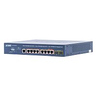Коммутатор управляемый L2, PoE 8 портов RJ45 10/100/1000 Мб/с, 2 порта SFP 1000 Мб/с