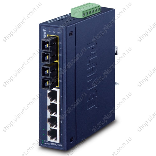 Коммутатор промышленный, 2 порта SC duplex 100 Мб/с, одномод, 1310 нм, 15 км, 4 порта RJ-45 10/100 Мб/с Коммутатор промышленный, 2 порта SC duplex 100 Мб/с, одномод, 1310 нм, 15 км, 4 порта RJ-45 10/100 Мб/с ISW-621S15
