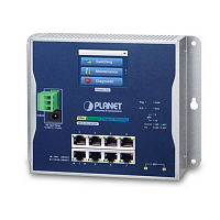 WGS-5225-8T2SV Коммутатор промышленный управляемый L2+, 8 портов RJ45 10/100/1000 Мб/с, 2 порта SFP 1000/2.5G, с LCD дисплеем