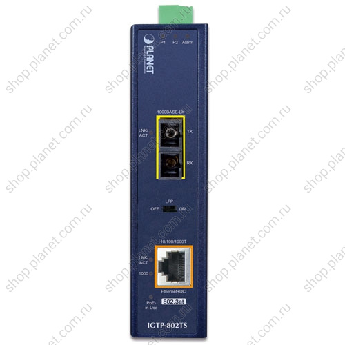 Медиаконвертер промышленный PoE+ с SC портом 1000 Мб/с, 20км, одномод, RJ-45 10/100/1000 Мб/с фото 2 Медиаконвертер промышленный PoE+ с SC портом 1000 Мб/с, 20км, одномод, RJ-45 10/100/1000 Мб/с IGTP-802TS фото 2