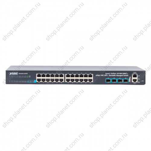 SGS-6341-24T4X Коммутатор управляемый L3, стекируемый, 4 порта SFP+ 10G, 24 порта RJ45 10/100/1000 Мб/с  фото 2