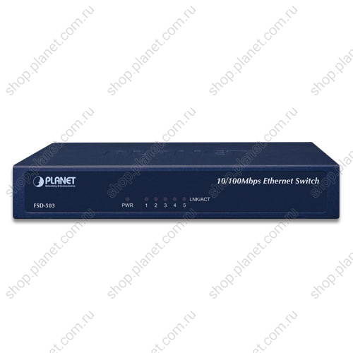 Коммутатор неуправляемый 5 портов RJ45 10/100 Мб/с фото 3 FSD-503 Коммутатор неуправляемый 5 портов RJ45 10/100 Мб/с фото 3