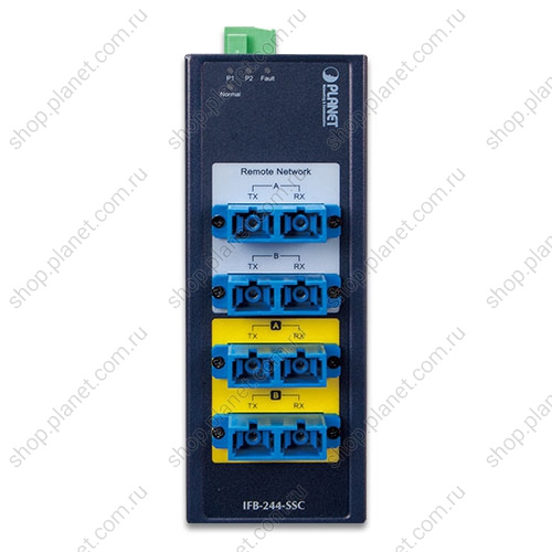 Коммутатор промышленный ByPass, 4 порта SC duplex 100/1000/10G/40G/100G, одномод, двухканальный фото 3 Коммутатор промышленный ByPass, 4 порта SC duplex 100/1000/10G/40G/100G, одномод, двухканальный IFB-244-SSC фото 3