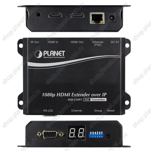 Удлинитель (передатчик) Full-HD HDMI 1080p 50/60Гц, 1 порт RJ-45 10/100/1000 Мб/с PoE PD фото 3 Удлинитель (передатчик) Full-HD HDMI 1080p 50/60Гц, 1 порт RJ-45 10/100/1000 Мб/с PoE PD IHD-210PT фото 3