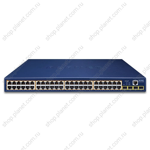 Коммутатор управляемый L2, PoE 48 портов RJ45 10/100/1000 Мб/с, 4 порта SFP 10G фото 2 Коммутатор управляемый L2, PoE 48 портов RJ45 10/100/1000 Мб/с, 4 порта SFP 10G GS-4210-48P4S фото 2