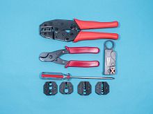 Набор инструмента для монтажа ВЧ разъемов на кабель RG-58,59,62,6,213 HT-330K