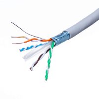 Кабель Витая пара 8 проводов, кат. 6, (PCnet), бухта 305м, экранированный, серый FTP4-23R6