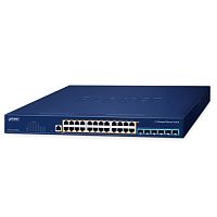 MGS-6311-24UPL6X Коммутатор управляемый L3, PoE+ 24 порта RJ45 10/100/1000/2500 Мб/с, 6 портов SFP+ 10G
