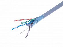 Кабель Витая пара 8 проводов, кат. 5е (PCnet), бухта 305м, экранированный, серый FTP4-24R5