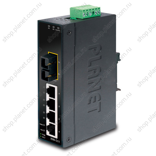 Коммутатор промышленный 1 порт SC duplex 100 Мб/с, 1310 нм, 2 км, многомод, 4 порта RJ-45 10/100 Мб/с Коммутатор промышленный 1 порт SC duplex 100 Мб/с, 1310 нм, 2 км, многомод, 4 порта RJ-45 10/100 Мб/с ISW-511