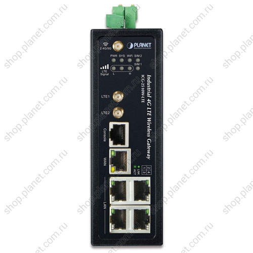 Шлюз промышленный сотовый беспроводной 4G/LTE, 2 порта SIM, WiFi IEEE 802.11 b/g/n/ac 2.4G/5G, 5 портов RJ45 10/100/1000 Мб/с фото 2 Шлюз промышленный сотовый беспроводной 4G/LTE, 2 порта SIM, WiFi IEEE 802.11 b/g/n/ac 2.4G/5G, 5 портов RJ45 10/100/1000 Мб/с ICG-2510W-LTE-EU фото 2