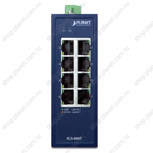Коммутатор промышленный 8 портов RJ45 10/100/1000 Мб/с фото 2 Коммутатор промышленный 8 портов RJ45 10/100/1000 Мб/с IGS-800T фото 2