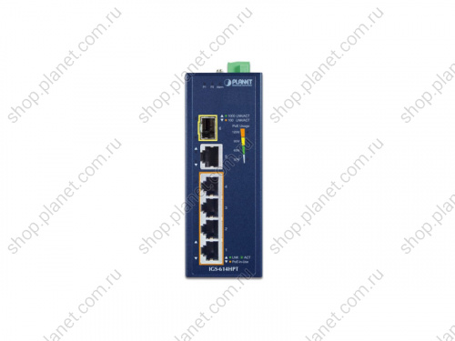 Коммутатор промышленный PoE+ 4 порта RJ45 10/100/1000 Мб/с, 1 порт RJ45 10/100/1000 Мб/с, 1 порт SFP 100/1000 Мб/с, на DIN-рейку фото 3 Коммутатор промышленный PoE+ 4 порта RJ45 10/100/1000 Мб/с, 1 порт RJ45 10/100/1000 Мб/с, 1 порт SFP 100/1000 Мб/с, на DIN-рейку IGS-614HPT фото 3