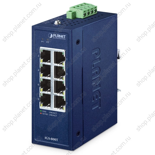Коммутатор промышленный 8 портов RJ45 10/100/1000 Мб/с Коммутатор промышленный 8 портов RJ45 10/100/1000 Мб/с IGS-800T