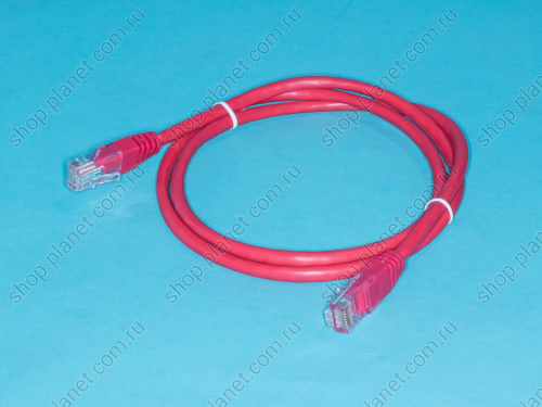 Патч-корд (шнур) RJ-45 - RJ-45 кат.5е, 1м, красный SC03-8P8C1-R