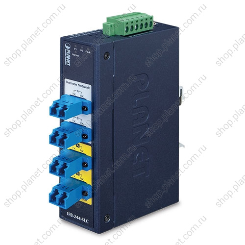 Коммутатор промышленный ByPass, 4 порта LC duplex 100/1000/10G/40G/100G, одномод, двухканальный Коммутатор промышленный ByPass, 4 порта LC duplex 100/1000/10G/40G/100G, одномод, двухканальный IFB-244-SLC