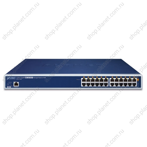 Инжектор питания PoE+ управляемый, 12 портов RJ45 10/100/1000 Мб/с фото 3 Инжектор питания PoE+ управляемый, 12 портов RJ45 10/100/1000 Мб/с HPOE-1200G фото 3