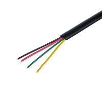 Кабель телефонный 4 провода, черный TC4-26T-B-CH