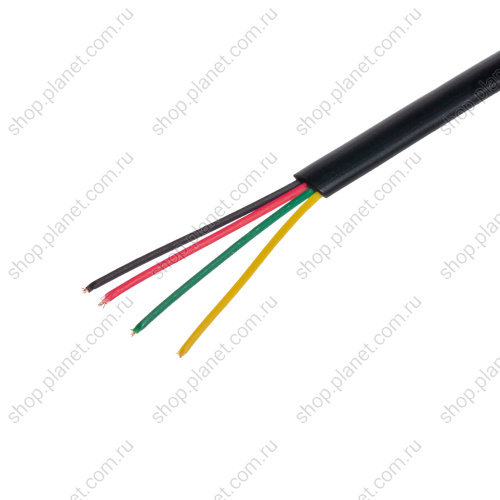 Кабель телефонный 4 провода, черный TC4-26T-B-CH