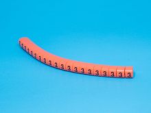 Маркер цифра 3 d=4,2-6,2мм, оранжевый, упак.20 шт. EC-2-3