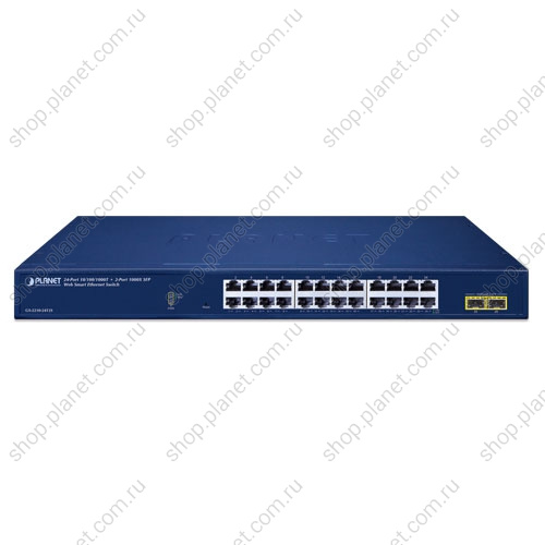 Коммутатор управляемый L2 Web/Smart, 2 порта SFP 1000 Мб/с, 24 порта RJ45 10/100/1000 Мб/с фото 2 GS-2210-24T2S Коммутатор управляемый L2 Web/Smart, 2 порта SFP 1000 Мб/с, 24 порта RJ45 10/100/1000 Мб/с фото 2
