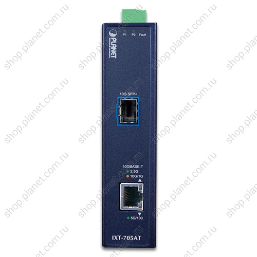 Медиаконвертер промышленный с SFP+ портом 10G, RJ-45 100/1000/2.5G/5G/10G фото 2 Медиаконвертер промышленный с SFP+ портом 10G, RJ-45 100/1000/2.5G/5G/10G IXT-705AT фото 2