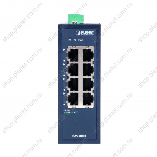 Коммутатор промышленный 8 портов RJ45 10/100 Мб/с фото 2 Коммутатор промышленный 8 портов RJ45 10/100 Мб/с ISW-800T фото 2
