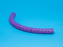 Маркер цифра 7 d=4,2-6,2мм, фиолетовый, упак.20 шт. EC-2-7