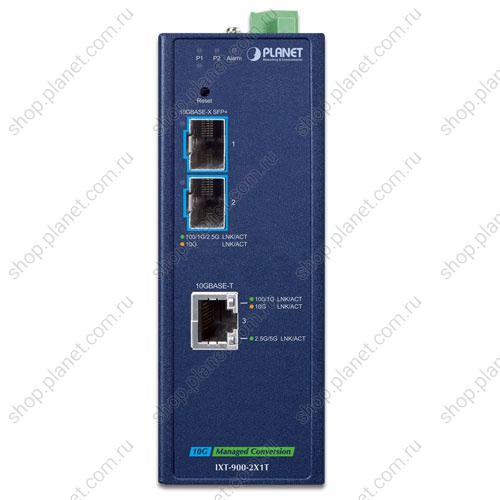 Медиаконвертер промышленный с 2 SFP+ портами 100/1000/2.5G/5G/10G, RJ45 100/1000/2.5G/5G/10G, управляемый фото 3 Медиаконвертер промышленный с 2 SFP+ портами 100/1000/2.5G/5G/10G, RJ45 100/1000/2.5G/5G/10G, управляемый IXT-900-2X1T фото 3