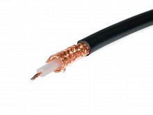 Кабель коаксиальный RG-58 C/U,черный, бухта 100м RG-58 C/U (CH)