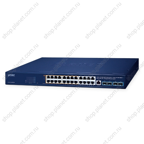 Коммутатор управляемый L2, PoE 16 портов RJ45 10/100/1000 Мб/с, 8 портов RJ45 10/100/1000 Мб/с, 4 порта SFP 10G Коммутатор управляемый L2, PoE 16 портов RJ45 10/100/1000 Мб/с, 8 портов RJ45 10/100/1000 Мб/с, 4 порта SFP 10G GS-4210-16UP8T4X