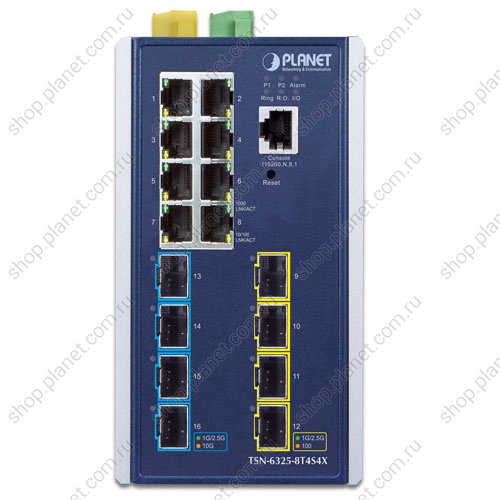 Коммутатор TSN промышленный управляемый L3, 8 портов RJ45 10/100/1000 Мб/с, 4 SFP 1000/2.5G, 4 порта SFP+ 10G фото 2 Коммутатор TSN промышленный управляемый L3, 8 портов RJ45 10/100/1000 Мб/с, 4 SFP 1000/2.5G, 4 порта SFP+ 10G TSN-6325-8T4S4X фото 2