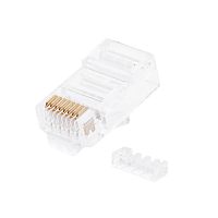 Вилка RJ-45, 8P8C кат.6 со вставкой, универсальная TP6-8P8C-S2