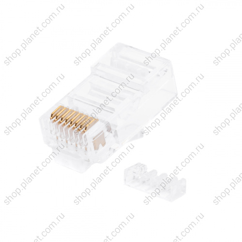 Вилка RJ-45, 8P8C кат.6 со вставкой, универсальная Вилка RJ-45, 8P8C кат.6 со вставкой, универсальная TP6-8P8C-S2