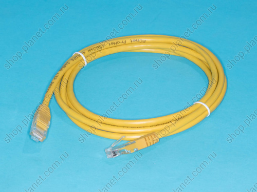Патч-корд (шнур) RJ-45 - RJ-45 кат.5е, 2м, желтый Патч-корд (шнур) RJ-45 - RJ-45 кат.5е, 2м, желтый SC03-8P8C2-Y