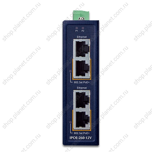 Инжектор питания РоЕ+ промышленный, 2 порта RJ45 10/100/1000 Мб/с фото 2 Инжектор питания РоЕ+ промышленный, 2 порта RJ45 10/100/1000 Мб/с IPOE-260 фото 2