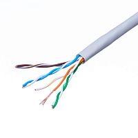 Кабель Витая пара 8 проводов, кат. 5е, многожильный, (PCnet), бухта 300м, серый UTP4-24SR5/e G