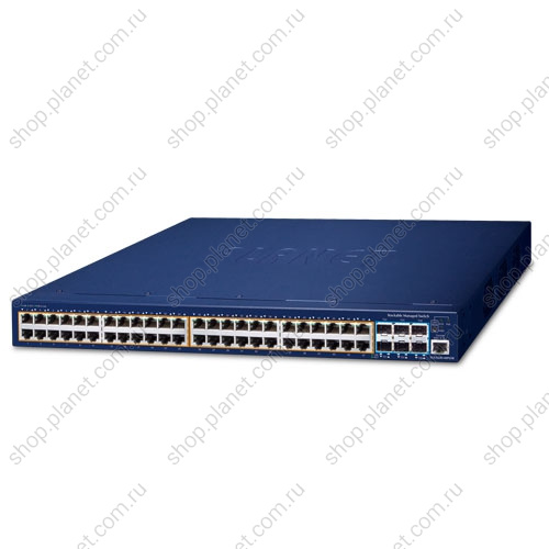 Коммутатор управляемый L3, стекируемый, PoE+ 48 портов RJ45 10/100/1000 Мб/с, 6 портов SFP+ 10G Коммутатор управляемый L3, стекируемый, PoE+ 48 портов RJ45 10/100/1000 Мб/с, 6 портов SFP+ 10G SGS-6310-48P6XR
