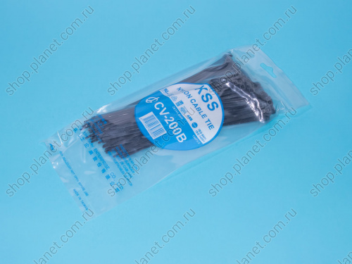 Стяжка 203х4,6мм, черная, упак. 100 шт. CV-200B