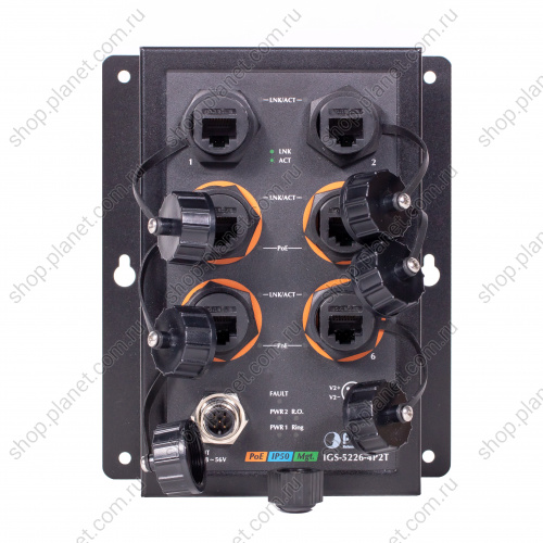 Коммутатор промышленный управляемый L2+, PoE+ 4 порта RJ45 10/100/1000 Мб/с, 2 порта RJ45 10/100/1000 Мб/с, настенный IGS-5226-4P2T фото 2