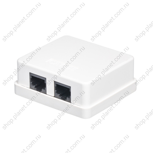 Розетка компьютерная, 2 порта RJ-45 кат. 5е, тип KRONE, белая Розетка компьютерная, 2 порта RJ-45 кат. 5е, тип KRONE, белая TJC2-5K