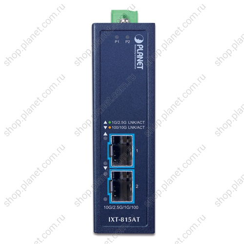Медиаконвертер промышленный с 2 SFP портами 100/1G/2.5G/10G, компактный фото 4 Медиаконвертер промышленный с 2 SFP портами 100/1G/2.5G/10G, компактный IXT-815AT фото 4