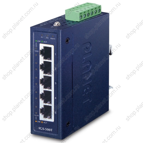 Коммутатор промышленный 5 портов RJ45 10/100/1000 Мб/с Коммутатор промышленный 5 портов RJ45 10/100/1000 Мб/с IGS-500T