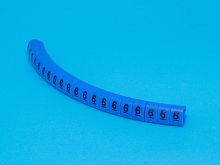 Маркер цифра 6 d=4,2-6,2мм, синий, упак.20 шт. EC-2-6