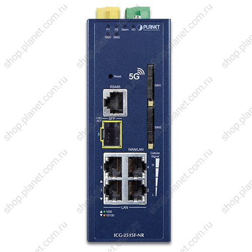 Промышленный шлюз 5G, 2 слота SIM, 1 порт SFP 1000 Мб/с, 4 порта RJ45 10/100/1000 Мб/с фото 4 Промышленный шлюз 5G, 2 слота SIM, 1 порт SFP 1000 Мб/с, 4 порта RJ45 10/100/1000 Мб/с ICG-2515F-NR фото 4