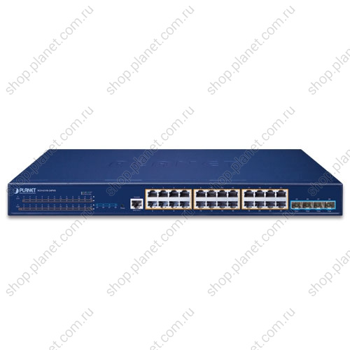 Коммутатор управляемый L3, стекируемый, PoE 24 портa RJ45 1000 Мб/с, 4 порта SFP+ 10G фото 2 Коммутатор управляемый L3, стекируемый, PoE 24 портa RJ45 1000 Мб/с, 4 порта SFP+ 10G SGS-6310-24P4X фото 2